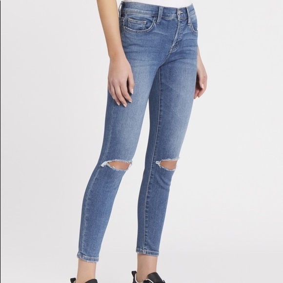 NWT Current/Elliott The Stiletto Jeans in 2 Year Destroy Stretch Indigo - Picture 13 of 13